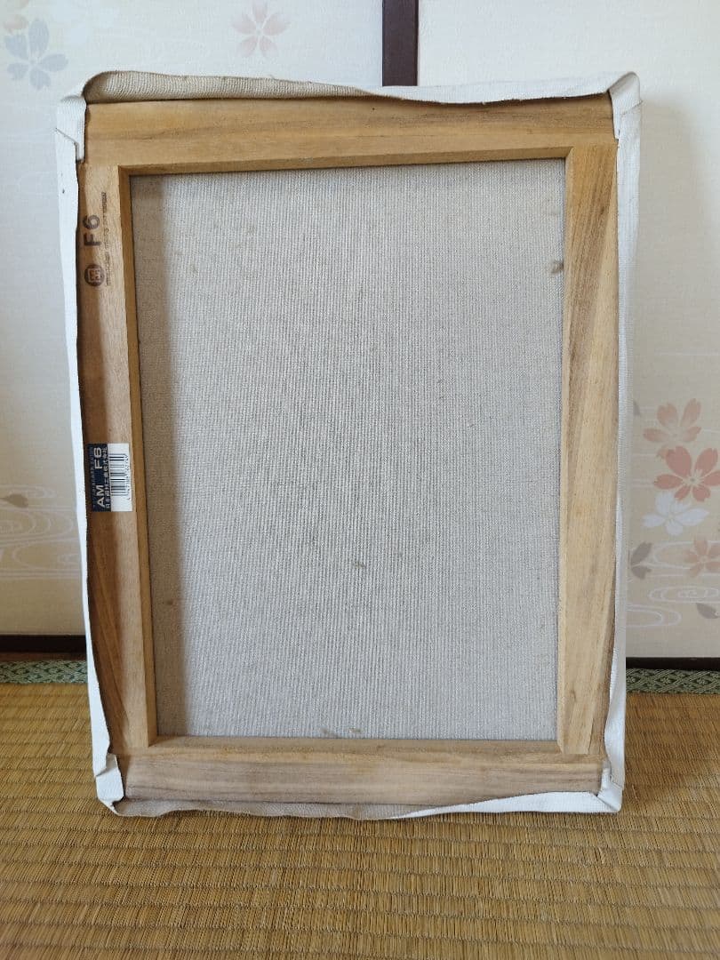 送料無料　絵画キャンパスF6号アーティストタイトル「不明」