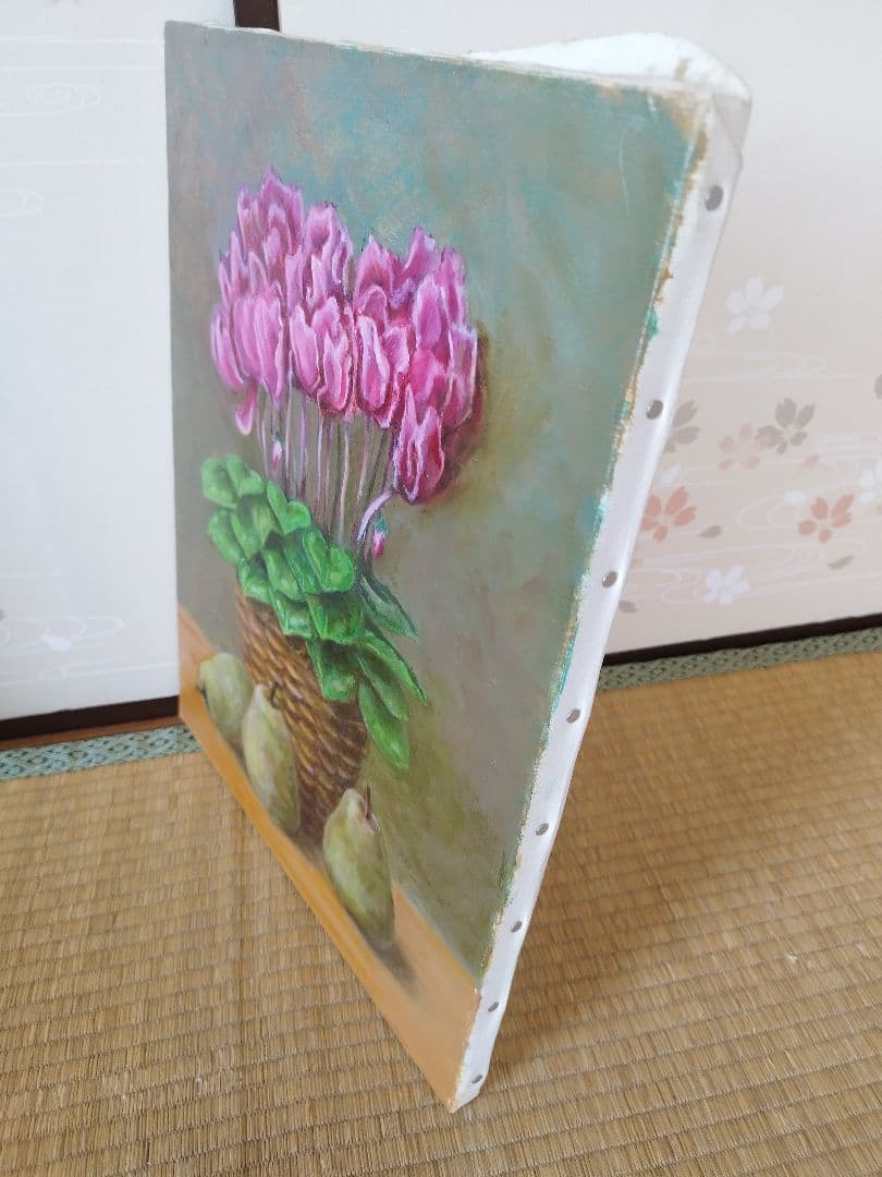 送料無料　絵画キャンパスF6号アーティストタイトル「不明」