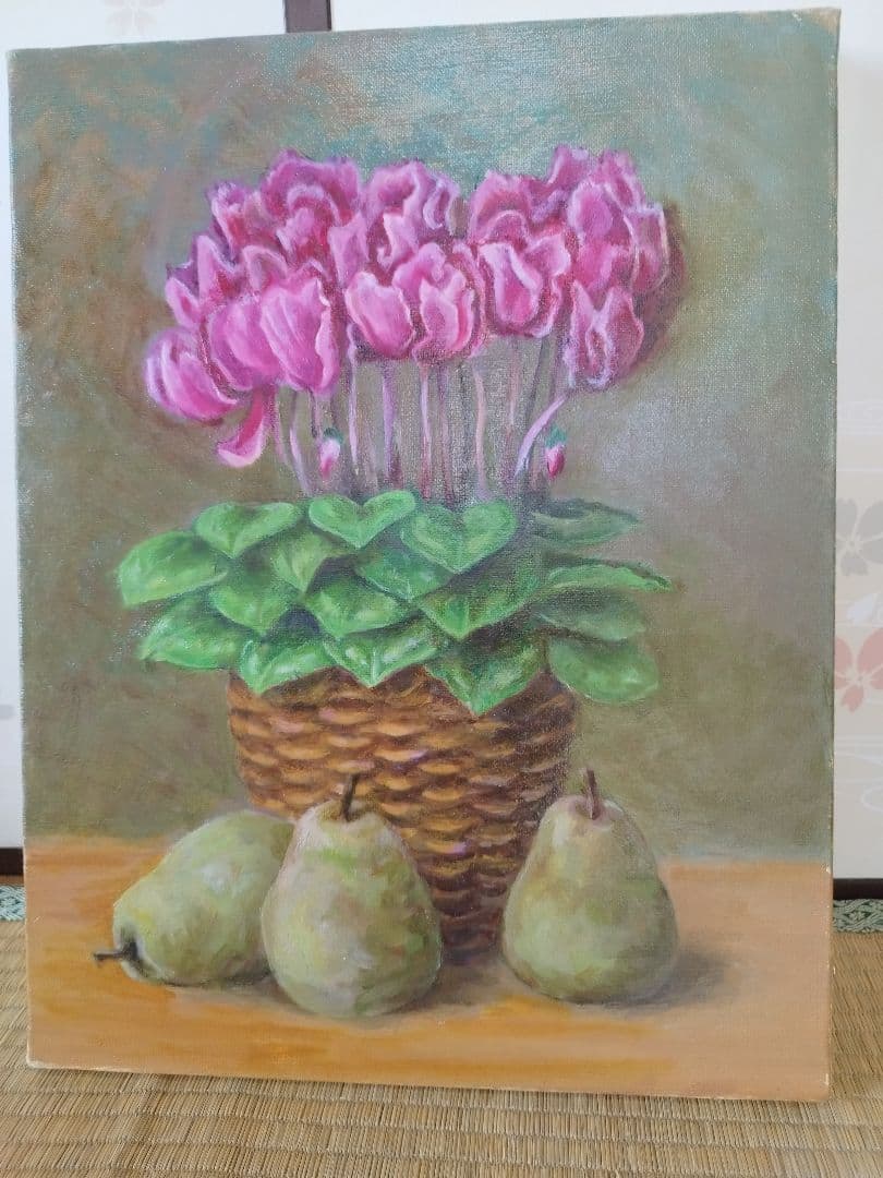 送料無料　絵画キャンパスF6号アーティストタイトル「不明」