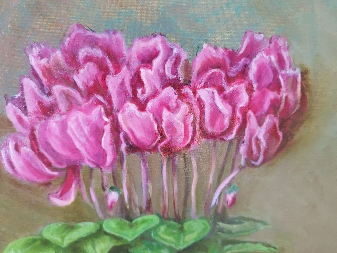 送料無料　絵画キャンパスF6号アーティストタイトル「不明」