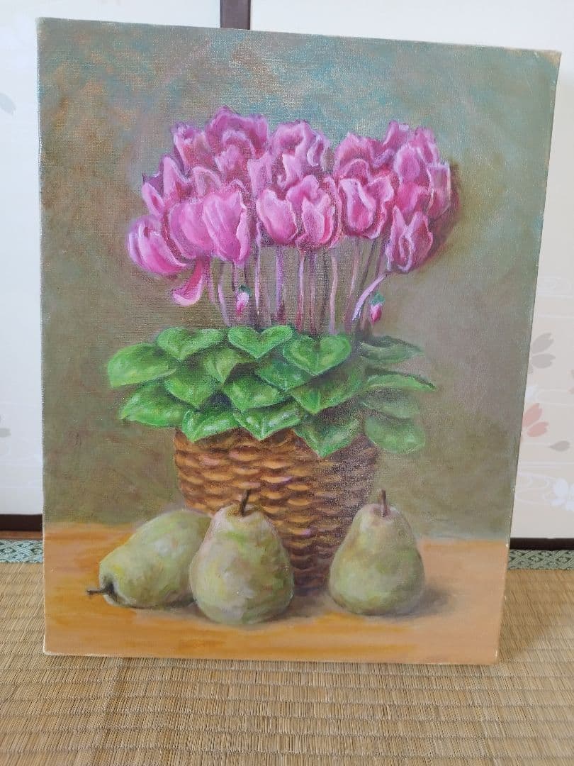 送料無料　絵画キャンパスF6号アーティストタイトル「不明」