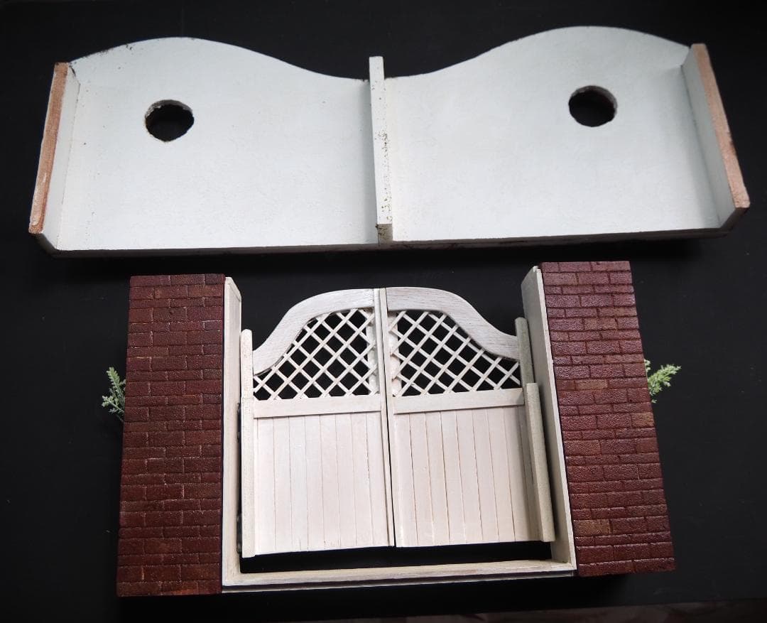 ひまわりの咲くミニチュアガーデン　背景ボード