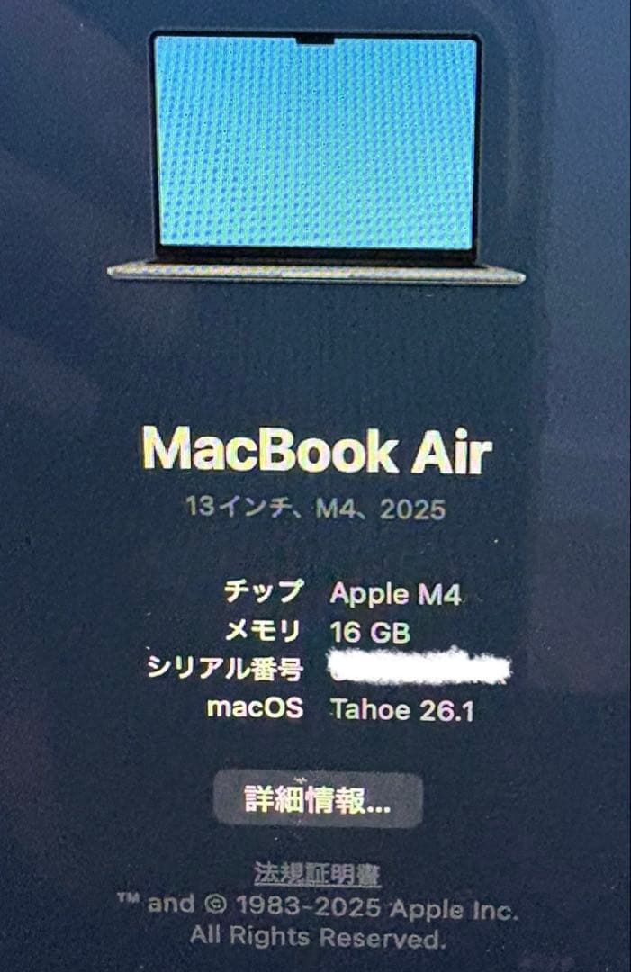 専用:MacBook Air 13インチ（Apple M4 /メモリ16GB ）