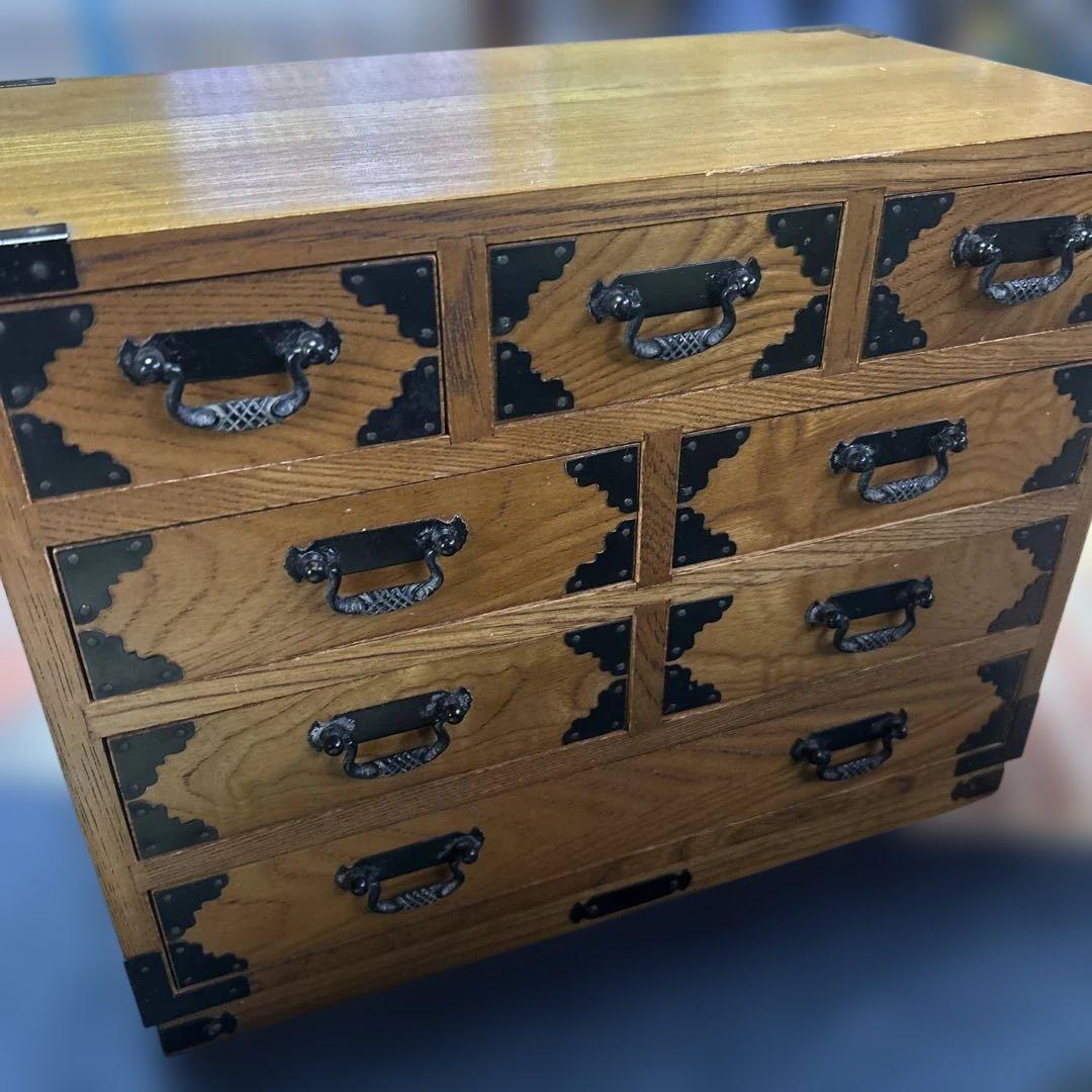 特大サイズ　和製アンティーク　木製和箪笥　小物入れ