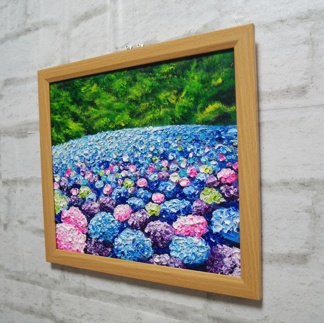 油絵 油彩 油彩画 絵画 絵【紫陽花池】