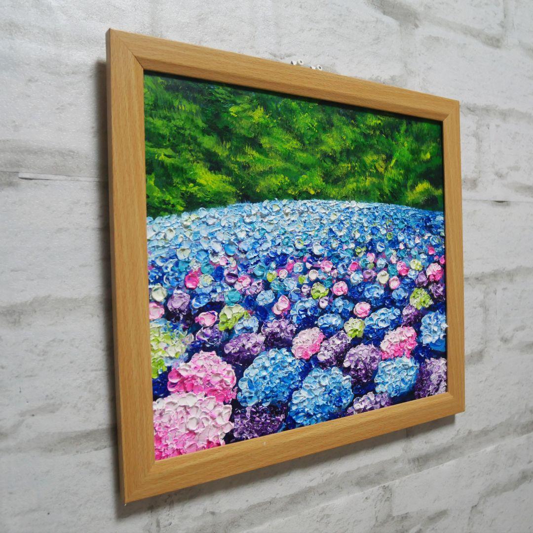 油絵 油彩 油彩画 絵画 絵【紫陽花池】