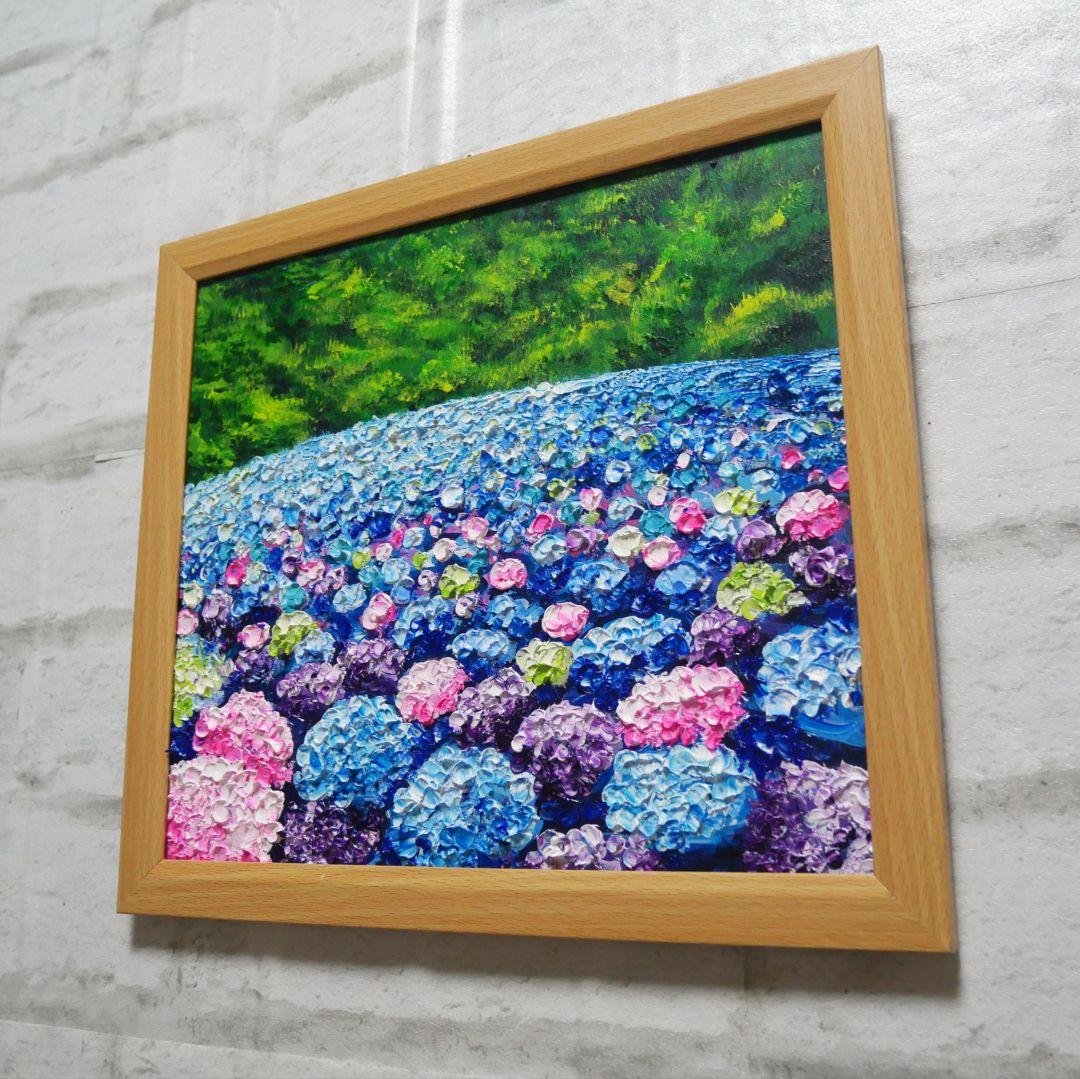 油絵 油彩 油彩画 絵画 絵【紫陽花池】