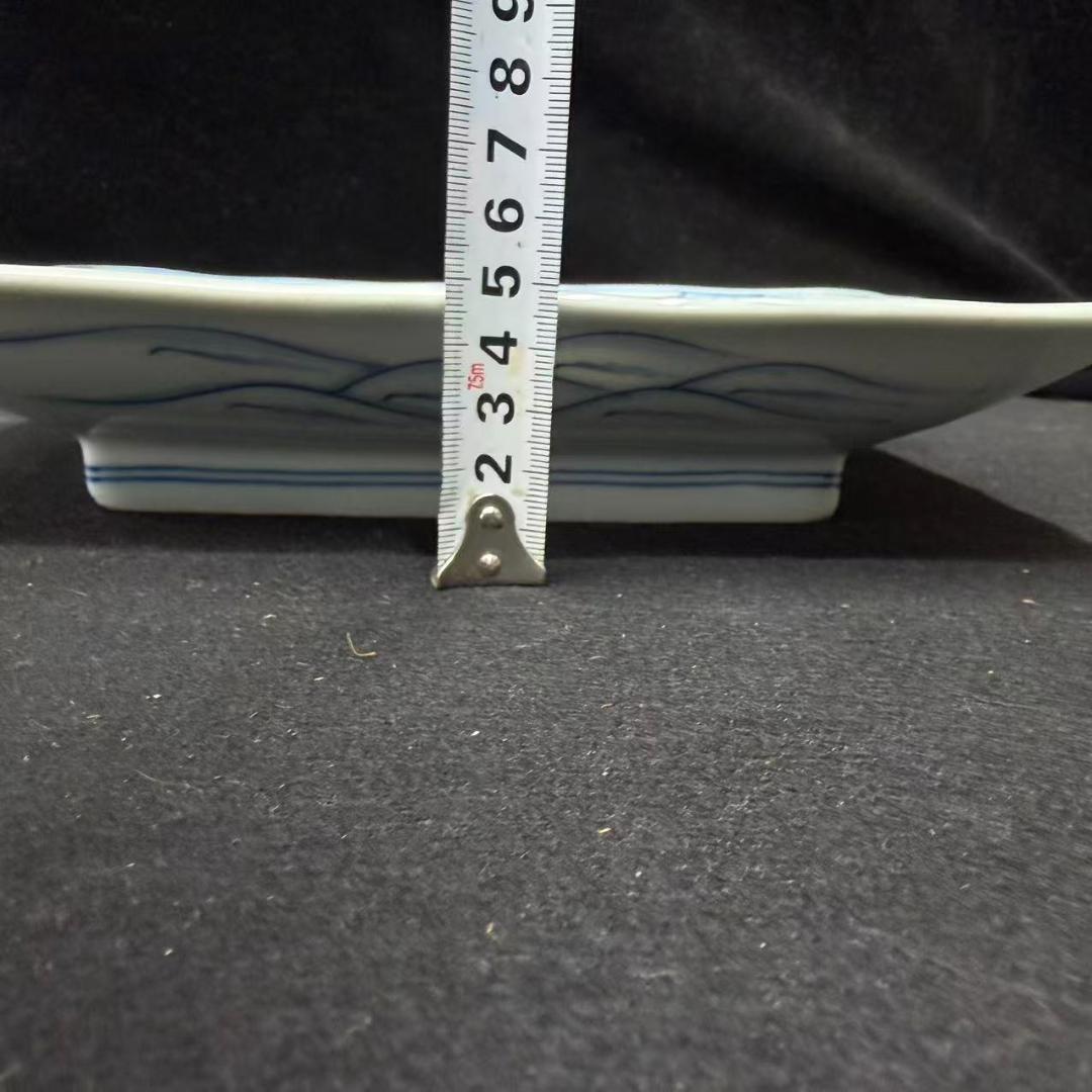 古伊万里 染付 地図皿 天保年制