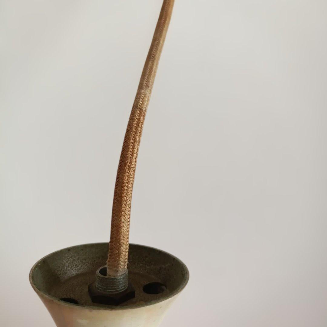 天井照明　電気傘　オレンジペンダントライト 　昭和レトロ☆レトロポップ