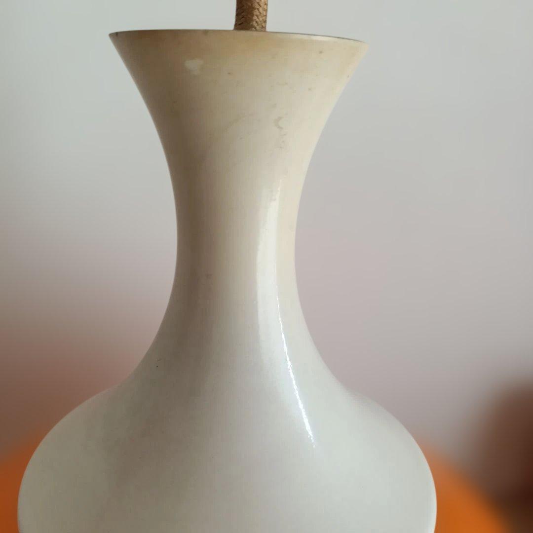 天井照明　電気傘　オレンジペンダントライト 　昭和レトロ☆レトロポップ