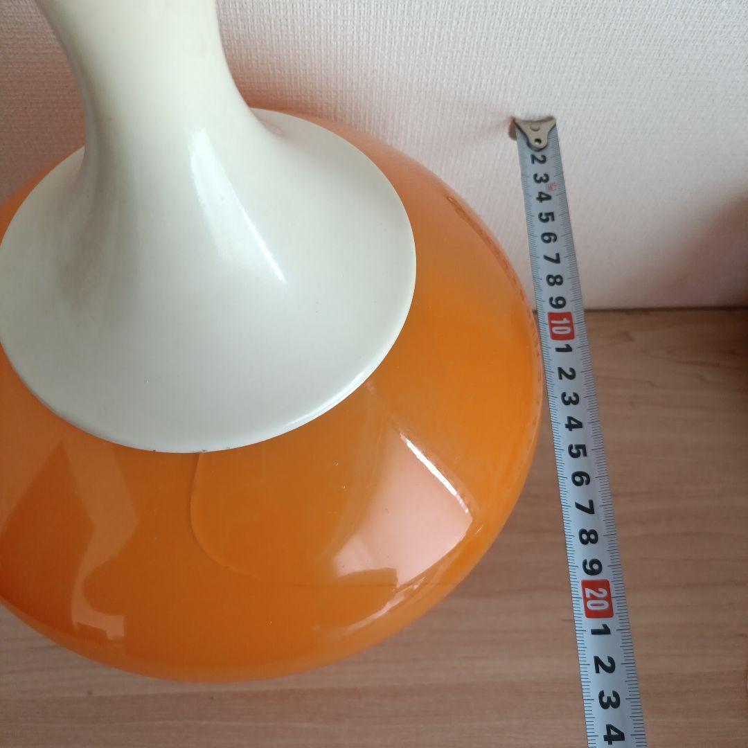 天井照明　電気傘　オレンジペンダントライト 　昭和レトロ☆レトロポップ