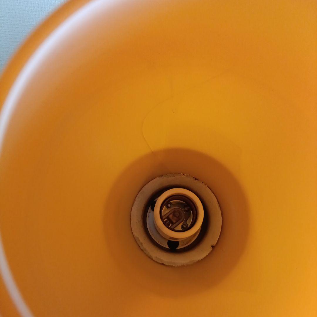 天井照明　電気傘　オレンジペンダントライト 　昭和レトロ☆レトロポップ