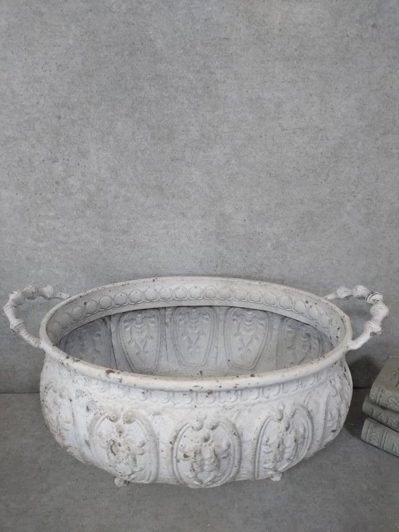 友膳*アンティークデコレオーバルMW*UF574*おしゃれ*ブリキ