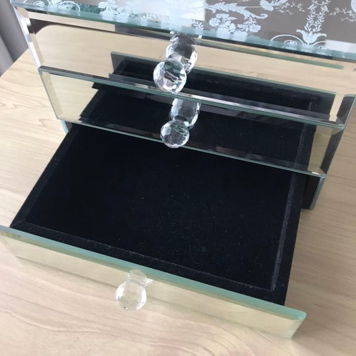 ガラス ジュエリーボックス ローラアシュレイ