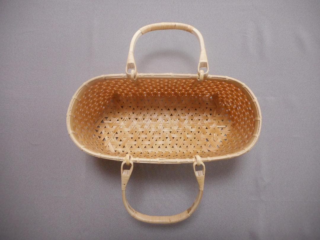 【竹細工】麻の葉編み　バッグ