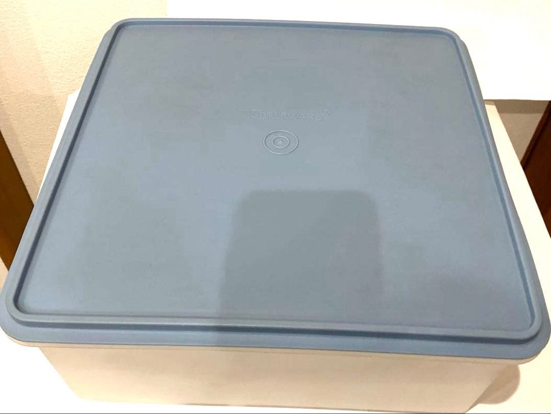 日本タッパーウェア（株）四角形の保存容器蓋付き2個新品