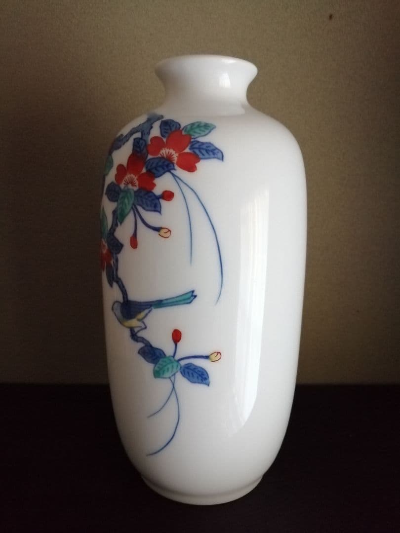 和泉作 鍋島焼花瓶/共箱