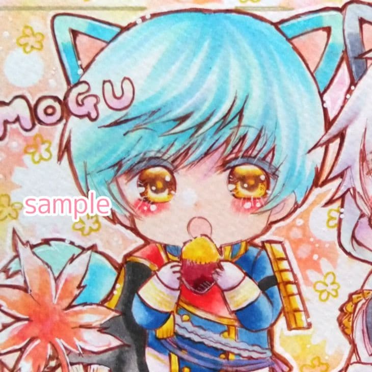手描きイラスト　ハガキサイズ
