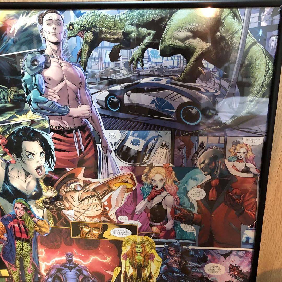 DC バットマン ジョーカー ハーレイクイン 額装品 アートポスター風 B2