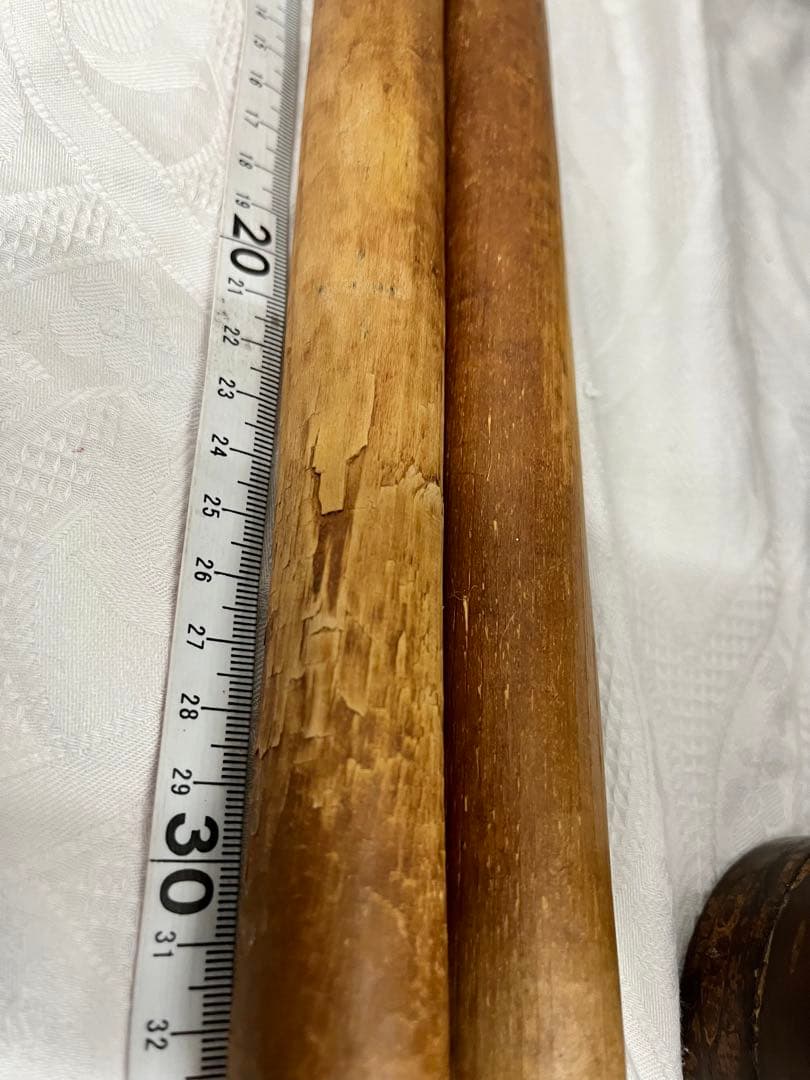 和太鼓　締太鼓　台(桜の樺細工) バチ　セット