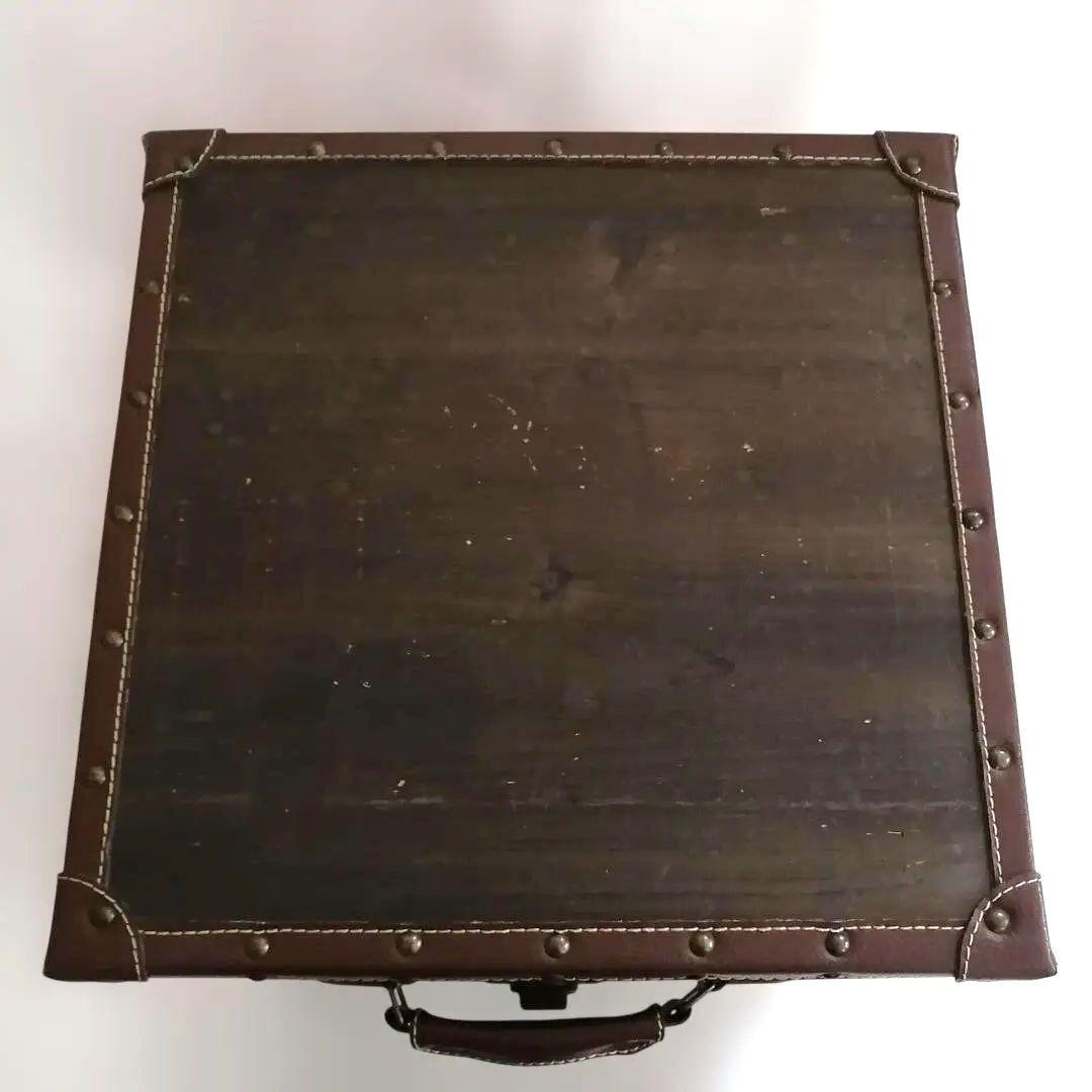 東谷　トランクテーブル 収納テーブル　サイドテーブル　ネイビー