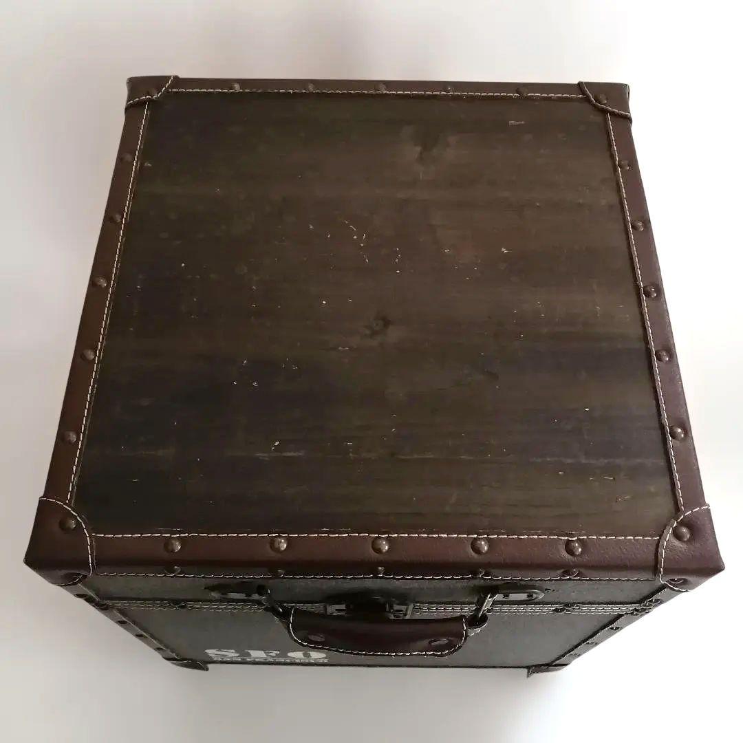 東谷　トランクテーブル 収納テーブル　サイドテーブル　ネイビー