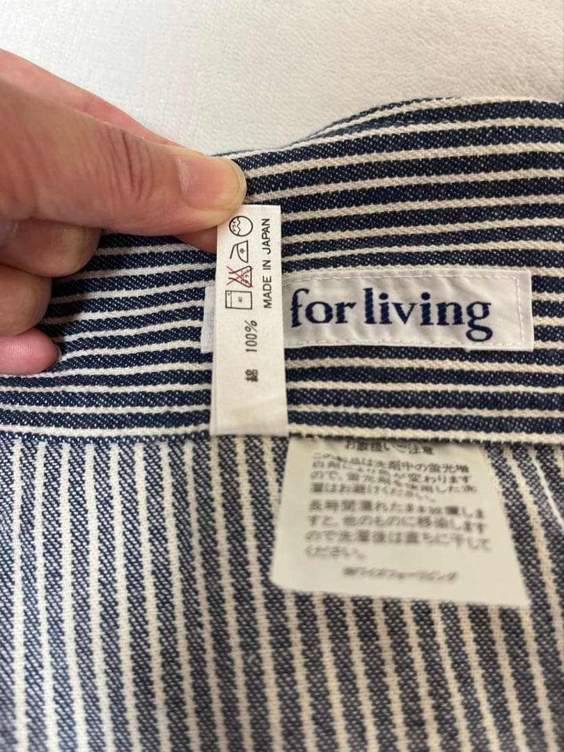 Y's for living ストライプエプロンドレス　 エプロンスカート