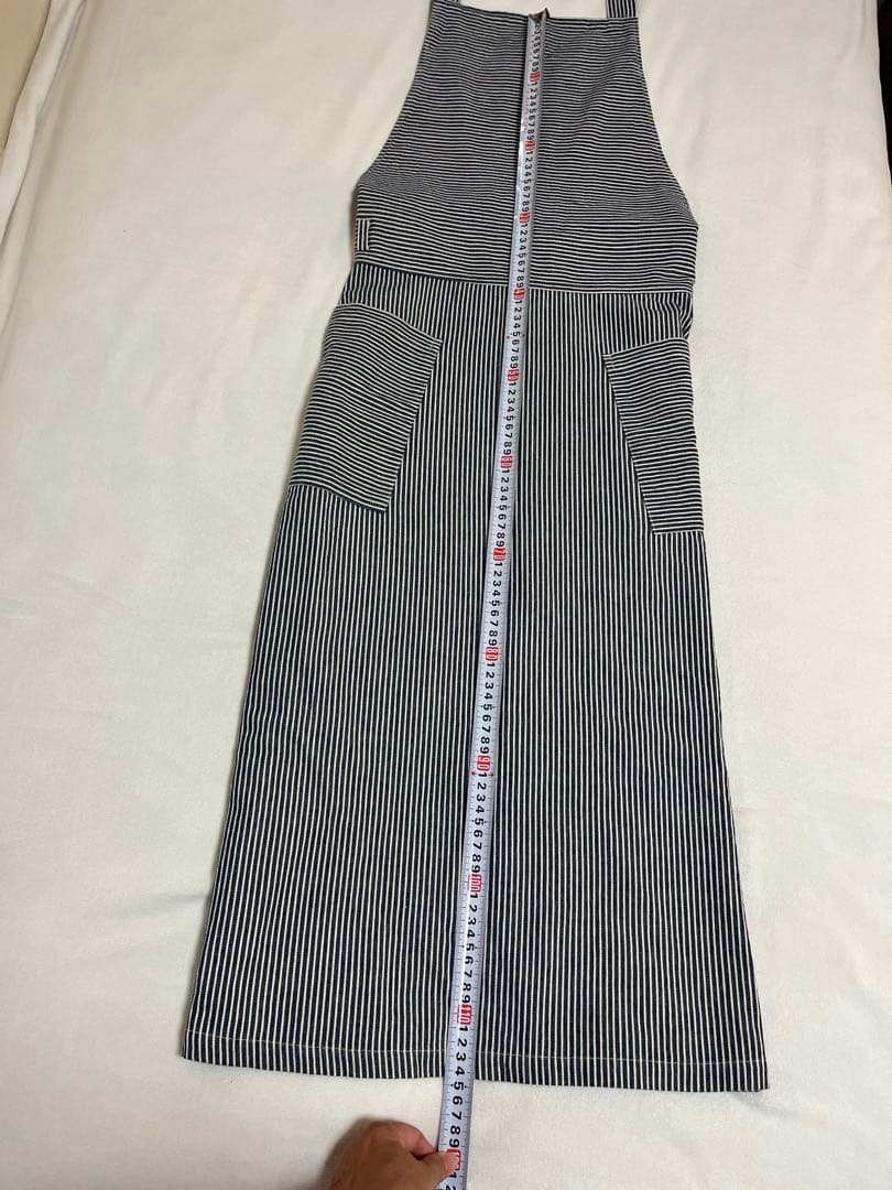 Y's for living ストライプエプロンドレス　 エプロンスカート