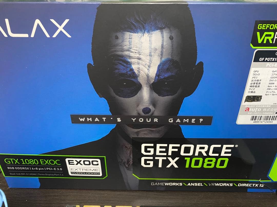 グラフィックボード・グラボ・ビデオカード galax GeForce gtx 1080 exoc 8GB