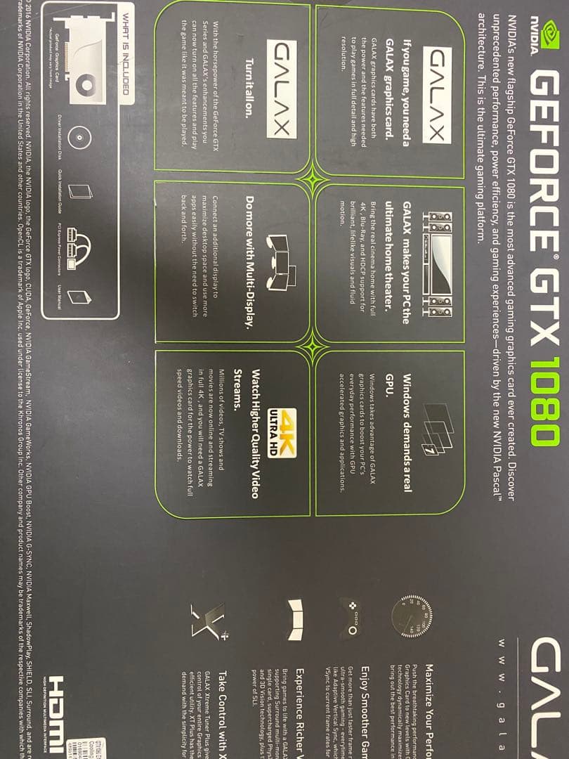 グラフィックボード・グラボ・ビデオカード galax GeForce gtx 1080 exoc 8GB