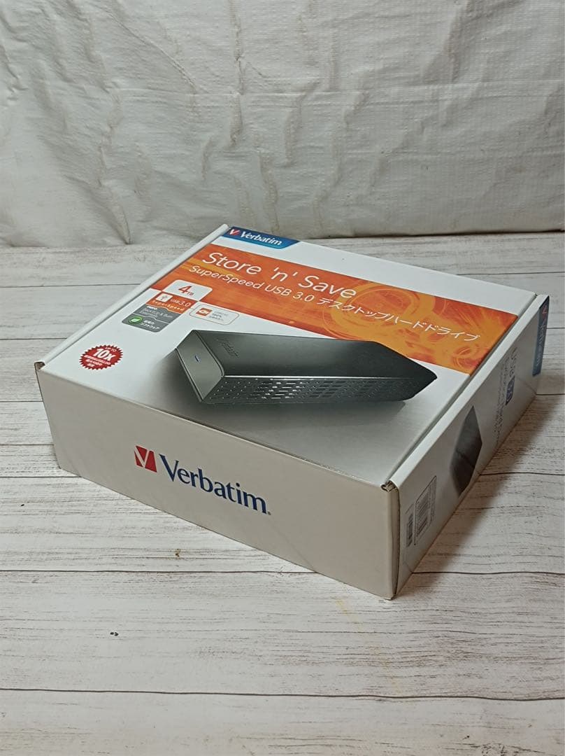 [八6162【未使用品】Verbatim デスクトップハードドライブ 4TB