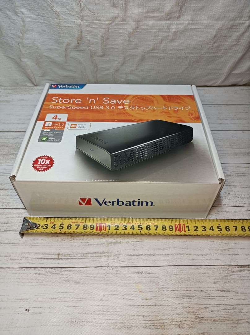 [八6162【未使用品】Verbatim デスクトップハードドライブ 4TB