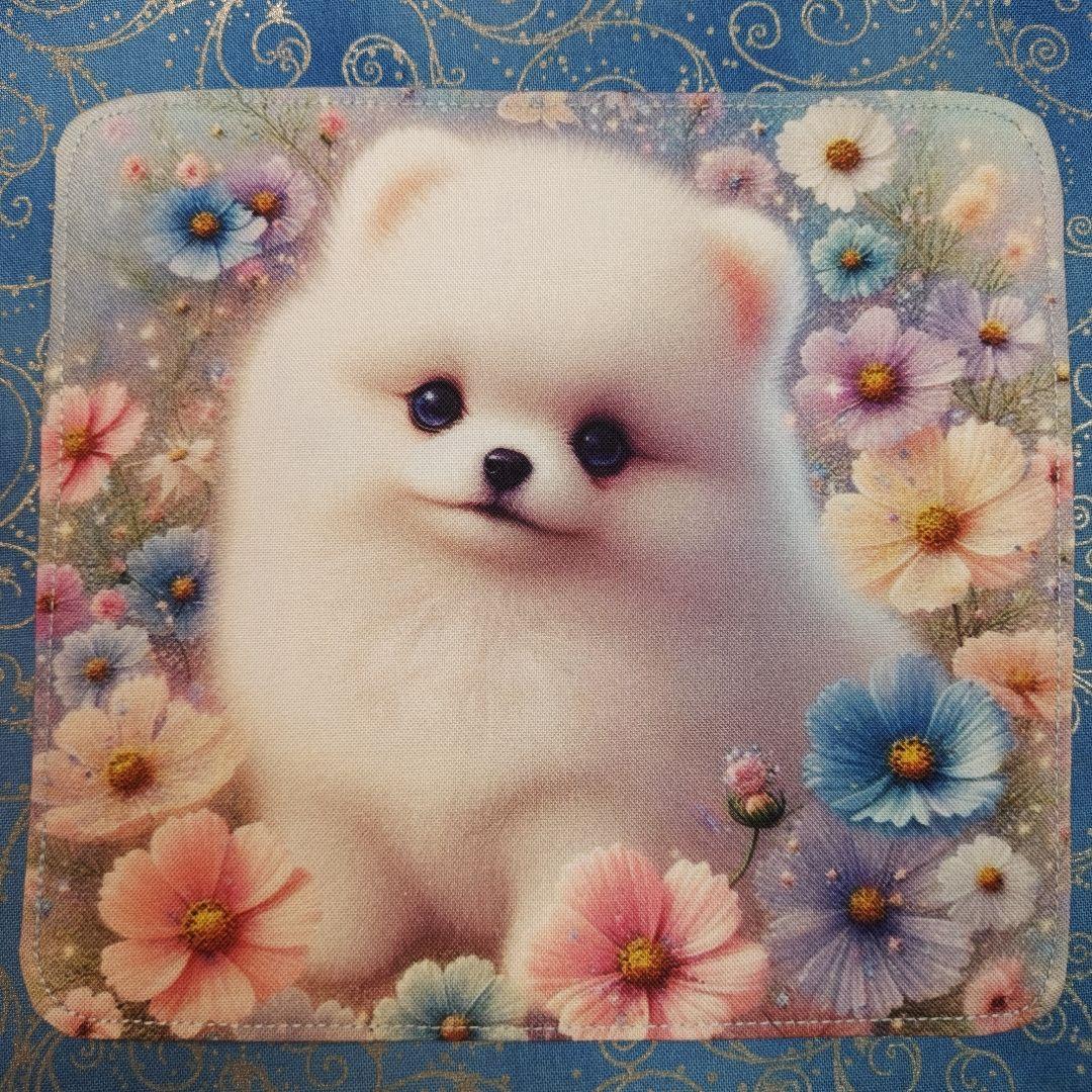 Youretia 　4重ハンカチ　ポメラニアンちゃん柄18枚+1枚