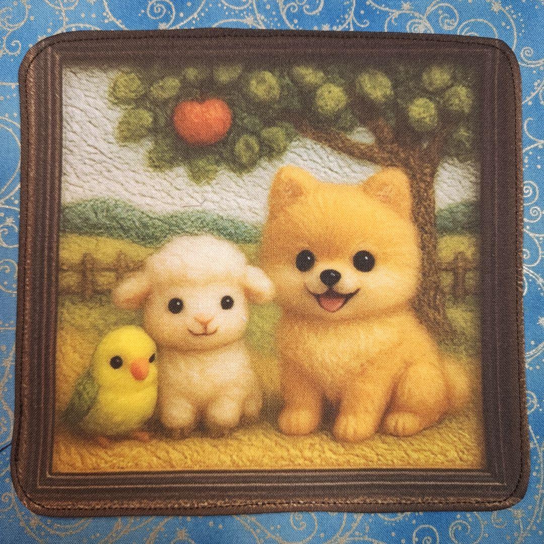 Youretia 　4重ハンカチ　ポメラニアンちゃん柄18枚+1枚