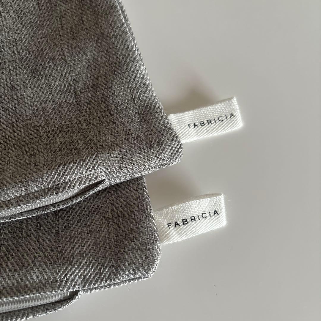 【美品】ACTUS FABRICIAクッションカバー 45㎝角 グレー2枚セット