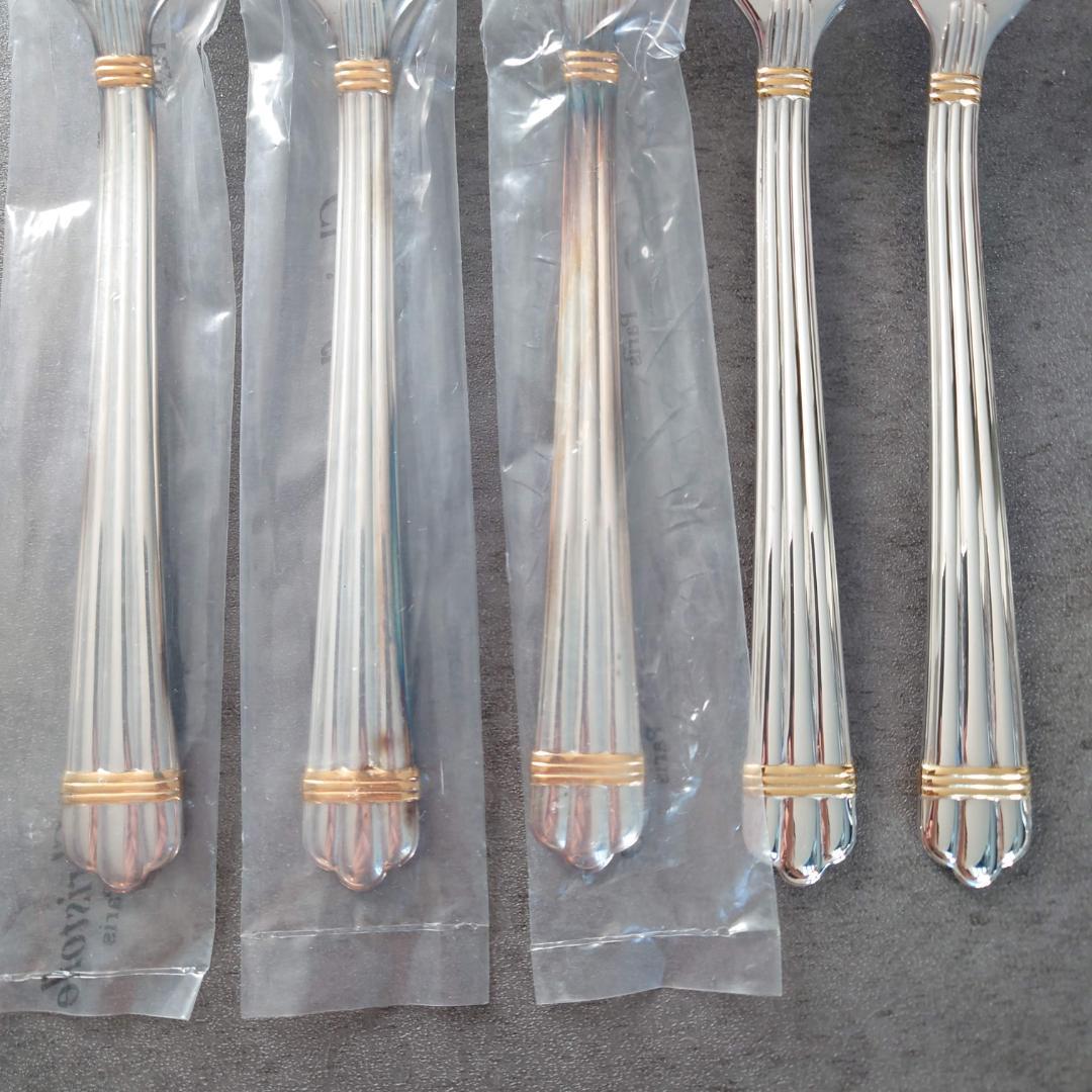 美品 クリストフル アリアゴールドリング テーブルフォーク 未開封含む 5点