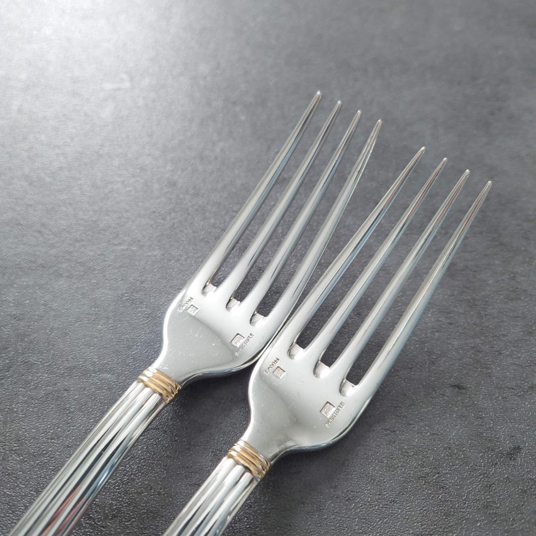 美品 クリストフル アリアゴールドリング テーブルフォーク 未開封含む 5点