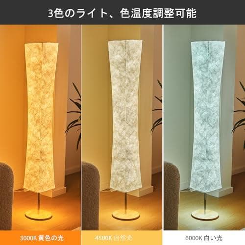 ソフトライトフロアランプ、60インチシンプルデザインモダン3色照明リモコンLEp