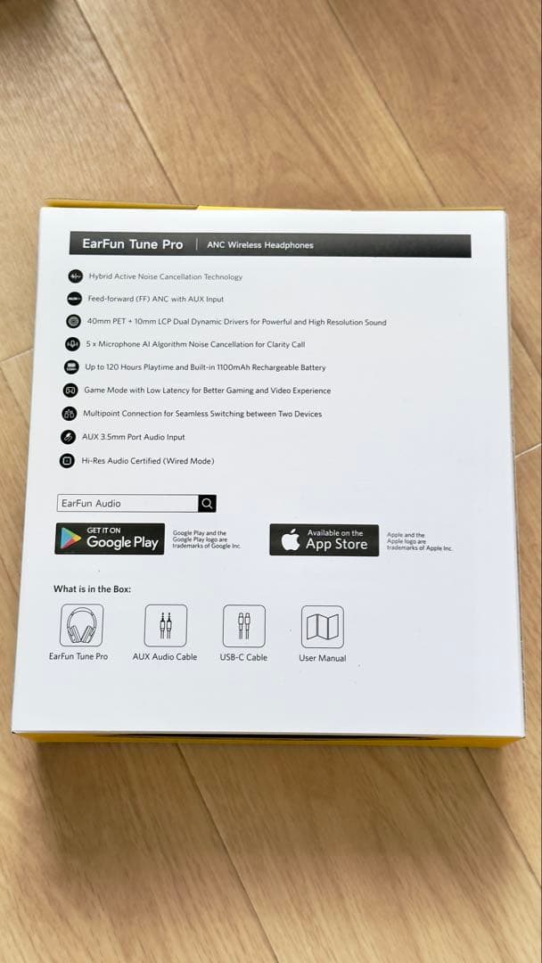 EarFun Tune Pro ANC ワイヤレスヘッドフォン