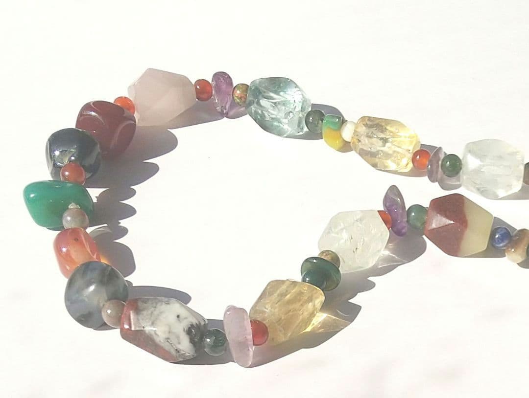 【希少・美品・匿名発送】台湾産　天然石　ネックレス 直径26cm