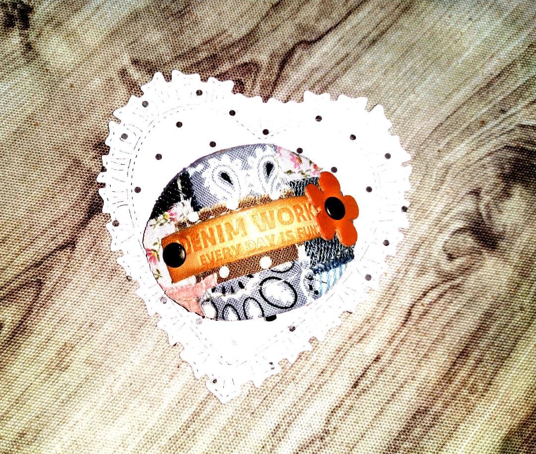 再販✨　ガーリー風　パッチワーク柄ポニーフック