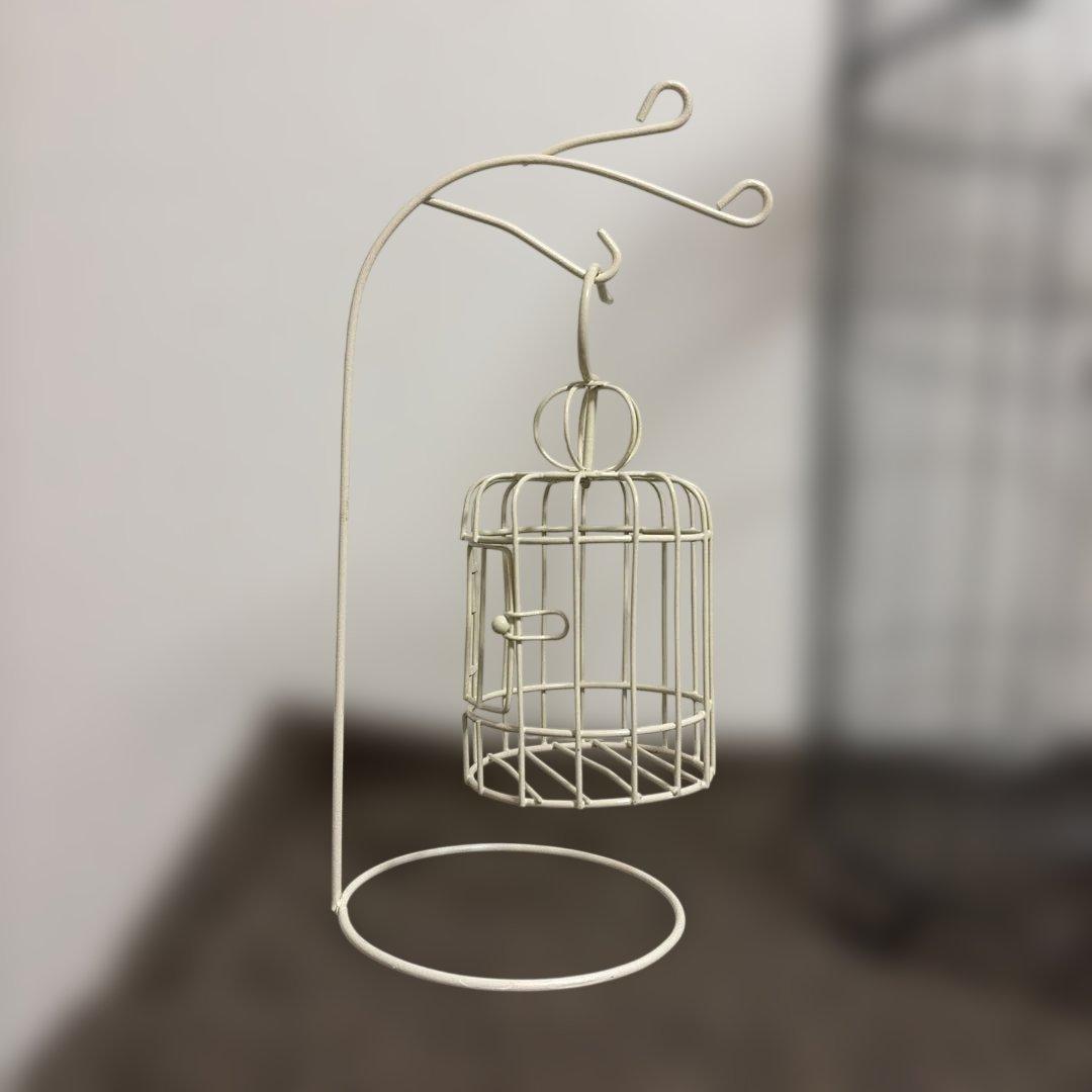 ワイヤー製鳥かご風インテリア