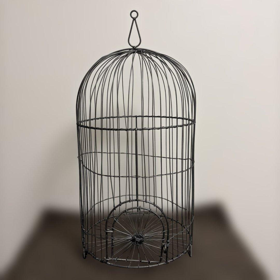 ワイヤー製鳥かご風インテリア