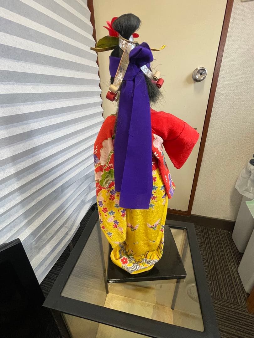 【ガラスケース入り 沖縄人形 和装人形】