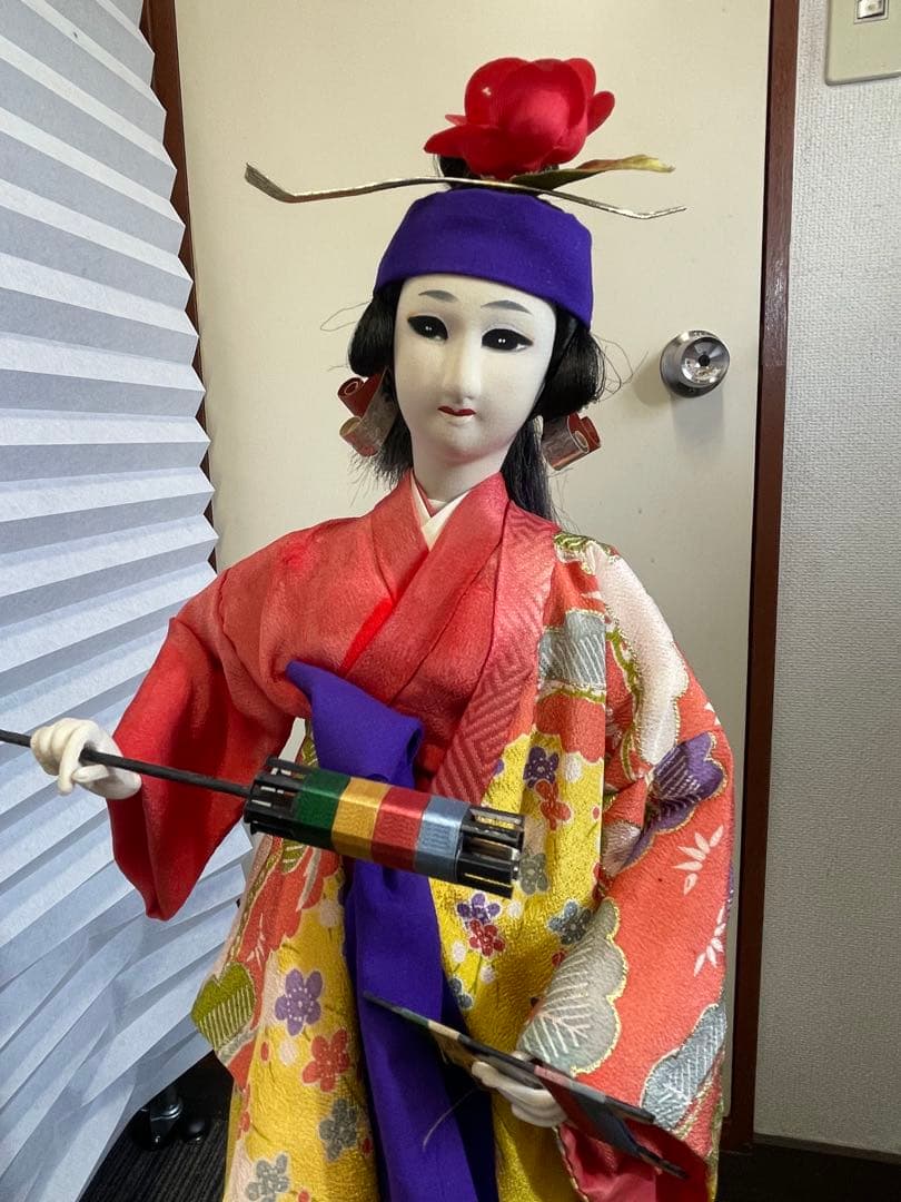 【ガラスケース入り 沖縄人形 和装人形】