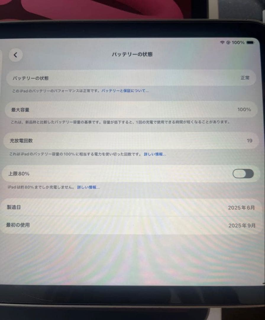 iPad mini 第7世代 128GB 美品　バッテリー100%