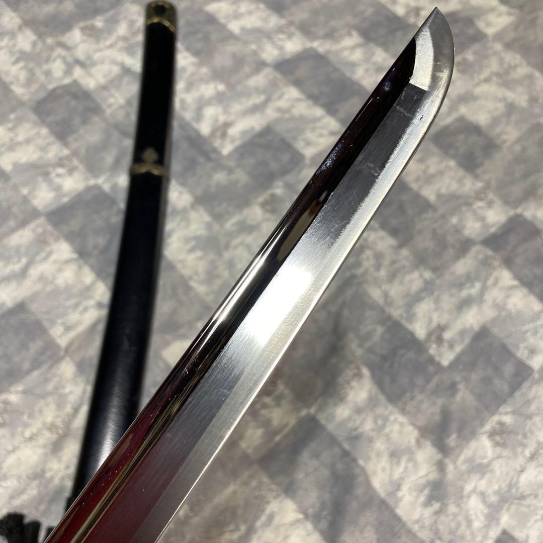 高級模造刀 陣太刀拵え 樋入直刃文 吊り金具
