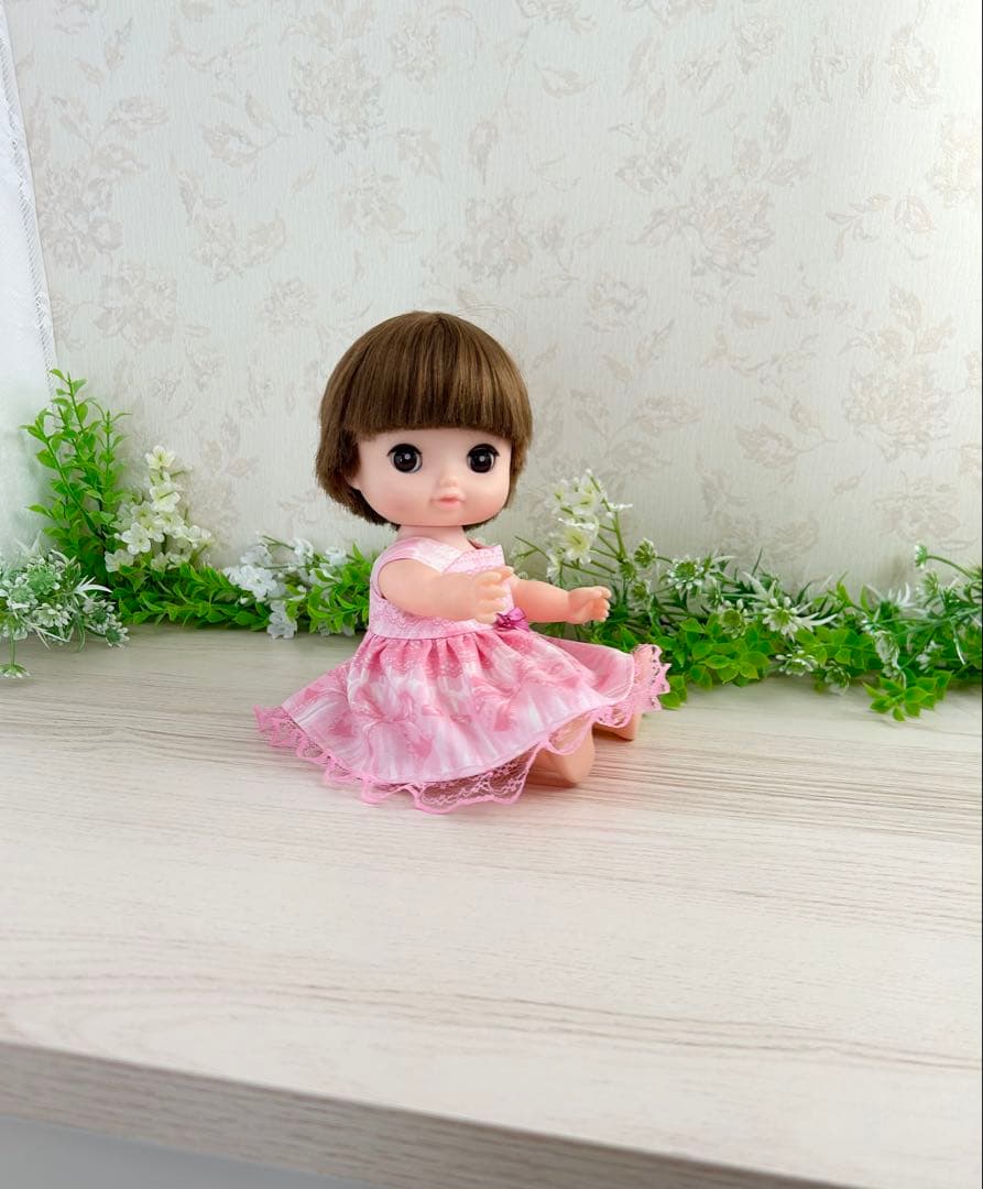 着せやすい❣️ 387 レースとリボン　メルちゃん　服　ソランちゃん　レミンちゃん