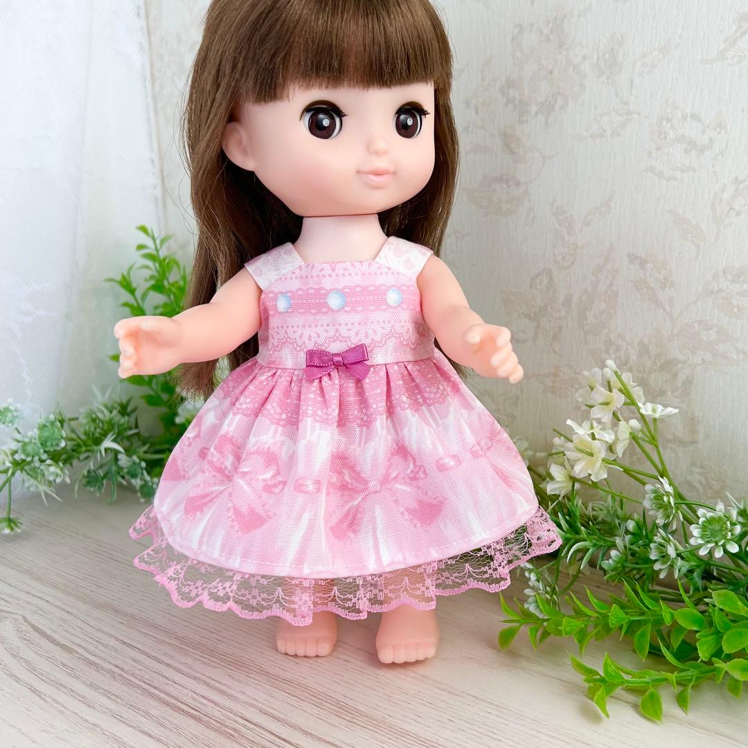 着せやすい❣️ 387 レースとリボン　メルちゃん　服　ソランちゃん　レミンちゃん