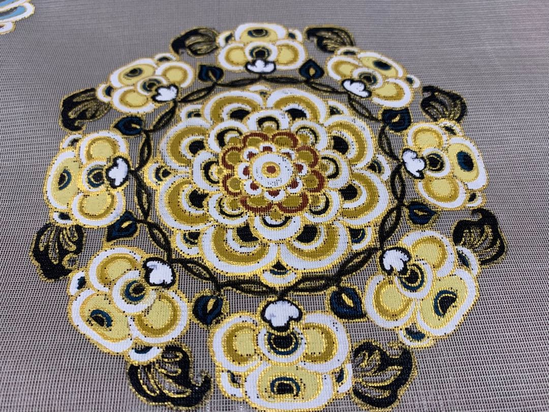 正倉院柄見本の布　　正絹硬め紗